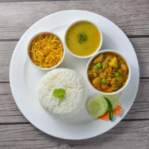 Veg Rice Thali : Sainik Dhaba