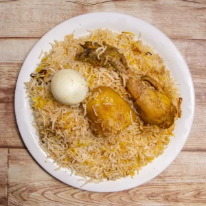 Egg Chicken Biriyani (Half) : Kolkata Haji