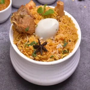 Mutton Egg Biriyani (Full): Kolkata Haji